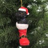 4.5 Inch Dog In Santa Boot English Cocker Spaniel Black - 2 of 3