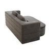 75" 2-in-1 Corduroy Sofa Bed with 4 Pillows, Convertible Floor Couch & Lounge Bed for Living Room, Bedroom - 3 of 4