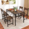 Tangkula Set of 4 Dining Chairs w/Metal Legs Slanted Back Wide Seat for Living Room - 2 of 4