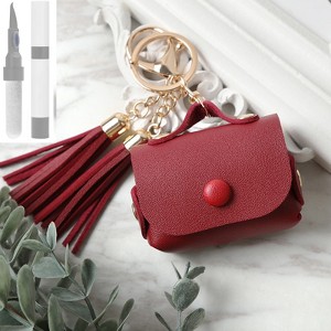 HTUTWOO Apple AirPods Pro Case Cover Genuine Leather Case with a Couple of Drooping Tassels for Apple Airpods Pro/Pro2 - 1 of 4
