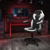 Emma and Oliver Gaming Bundle-Red Desk, Cup Holder, Headphone Hook and White Chair - 2 of 4