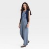 Women's High-Rise Satin Side Striped Straight Trousers - A New Day™ - 3 of 3