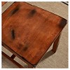 6pc Distressed Dark Oak Wood Drop Leaf Dining Set - Saracina Home - image 4 of 4