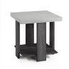 Gray 3-Piece Cocktail Set Wooden Table Top Coffee Table and Two Matching End Tables Living Room Wooden Furniture - 4 of 4