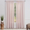 Chanasya 2pk Faux Belgian Flax Semi Sheer Window Curtain Panels - Set of 2 - 4 of 4