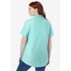 Woman Within Women's Plus Size Perfect Short Sleeve Shirt - 3 of 4