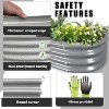 Cesicia 2PCS 4 x 2 x 1 FT Light Gray Oval Metal Raised Garden Beds - 3 of 4