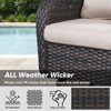 Gymojoy Outdoor Gliders Chairs Swivel Chairs Ottoman with 5-Inch Thick Cushions - 4 of 4