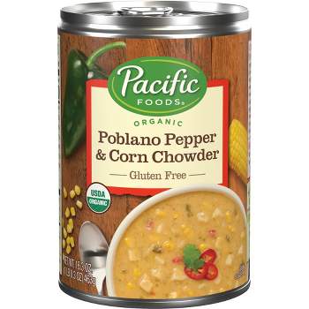 Pacific Foods Organic Gluten Free Poblano Pepper & Corn Chowder Soup - 16.3oz