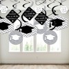 Big Dot of Happiness Silver Graduation Class of 2025 Decorations Hanging Swirls - Set of 40 - image 3 of 4