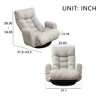 NicBex 360°Swivel Lazy Chair Gaming Recliner with Ottoman & Adjustable Head & Waist,Rotatable Lounge Chair with Footstool for Adults,Kids&Gamers,Gray - 3 of 4