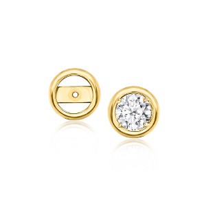 Ross-Simons 14kt Yellow Gold Bezel Earring Jackets - 1 of 4