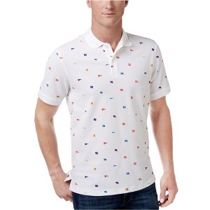Club Room Mens Flag Print Performance Polo Shirt - 1 of 1
