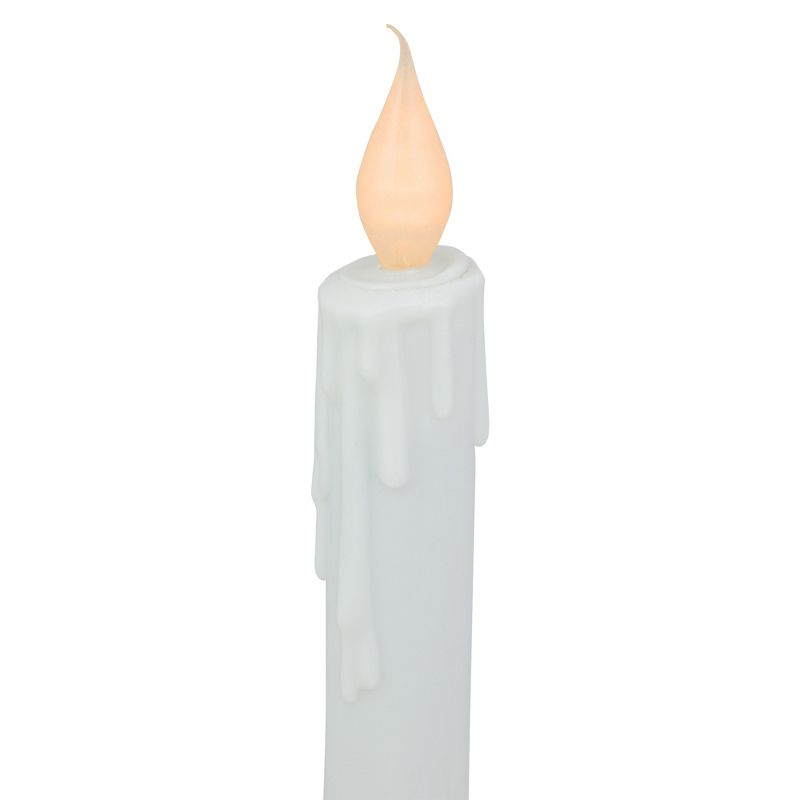 Northlight 8" Pre-Lit LED White Lighted Christmas Candle Lamp with Oval Handle Base, 4 of 6