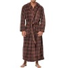 ADR Men's Robe, Plush Fleece Hooded Bathrobe Man, Long Warm Cozy Bath Robe Man - 4 of 4