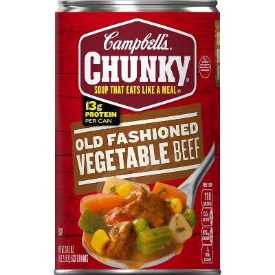 Campbell&#39;s Chunky Old Fashioned Vegetable Beef Soup - 18.8oz