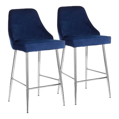Set of 2 Marcel Contemporary Counter Height Barstools - LumiSource