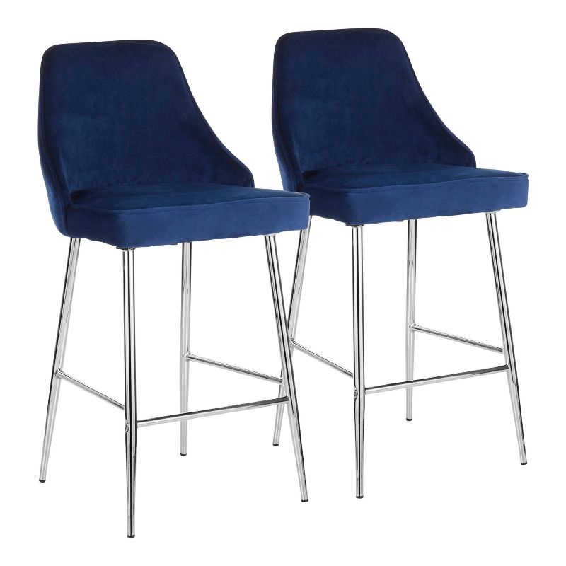 Set of 2 Marcel Contemporary Counter Height Barstools - LumiSource, 1 of 15