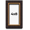 PosterPalooza | Panoramic Modern Shadow Box 1" Depth Brown Frame - UV Acrylic, Backing, Hanging Hardware - 2 of 4