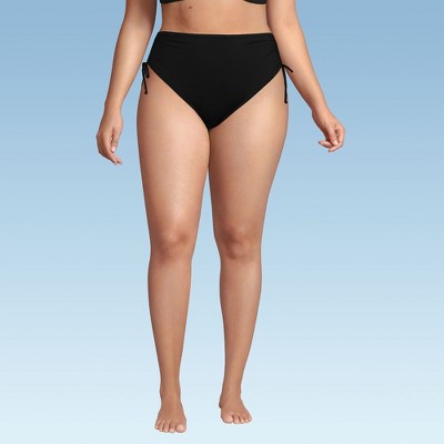 Lands' End Women's Chlorine Resistant Adjustable High Waisted Bikini Swim Bottoms