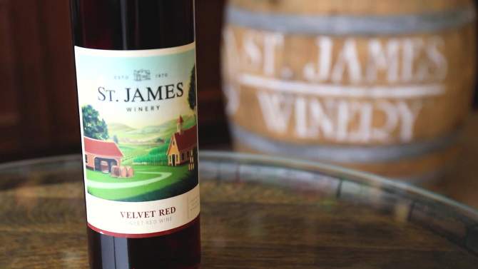 St. James Velvet Red Blend Wine - 750ml Bottle, 2 of 9, play video