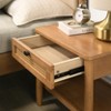 Vynxaria Nightstand with Storage Drawer & Shelf - Oak Legs, Sturdy Construction, Versatile Bedside/Side Table for Home - 4 of 4