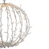 Northlight 13" LED Lighted Christmas Hanging Ball Decoration – Warm White Lights - 3 of 4