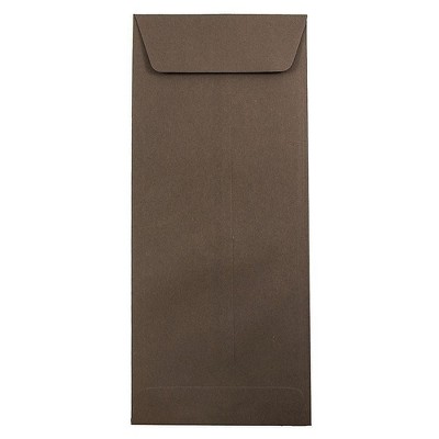 JAM Paper #14 Policy Business Envelopes 5 x 11.5 Chocolate Brown Recycled 90094030I