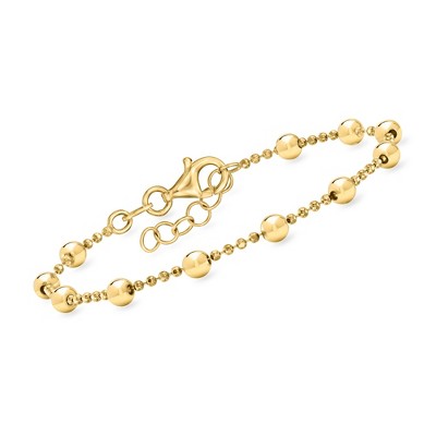 Pure Collection by Ross-Simons Italian 4mm 18kt Gold Vermeil Bead Station Bracelet