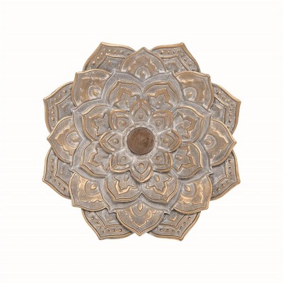 Distressed Patina Metal Layered Flower Wall Décor - Foreside Home & Garden