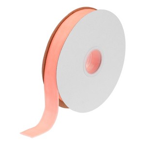 Unique Bargains Soft Single Face Spool Silky Velvet Ribbon for Bouquets DIY Crafts - 1 of 3