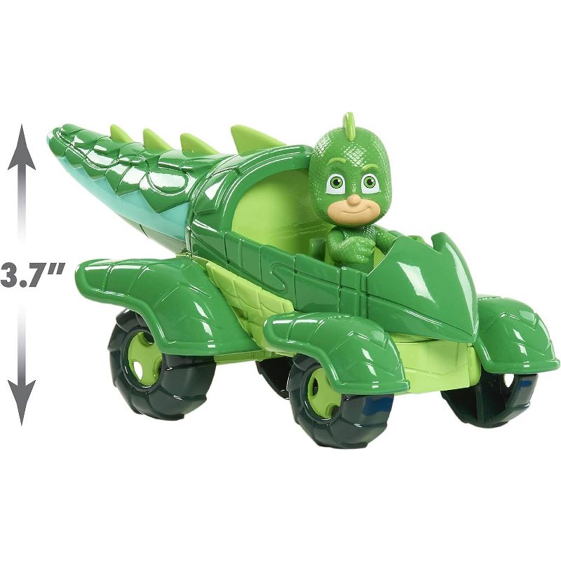 PJ Masks Gekko & Gekko Mobile, 2-Piece Articulated Action Figure and Vehicle Set, Green, 4 of 5