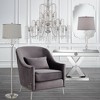 360 Lighting Modern Floor Lamp 62.5" Tall Satin Steel Chrome Crystal Chandelier Platinum Gray Silk Drum Shade for Living Room Reading Bedroom - 4 of 4