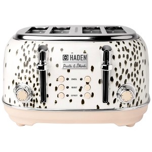 Haden Margate Poodle & Blonde Stainless Steel 4 Slice Toaster with Wide Slots, 6 Browning Control, and Removable Crumb Tray, Pale Pink/Chrome - 1 of 4