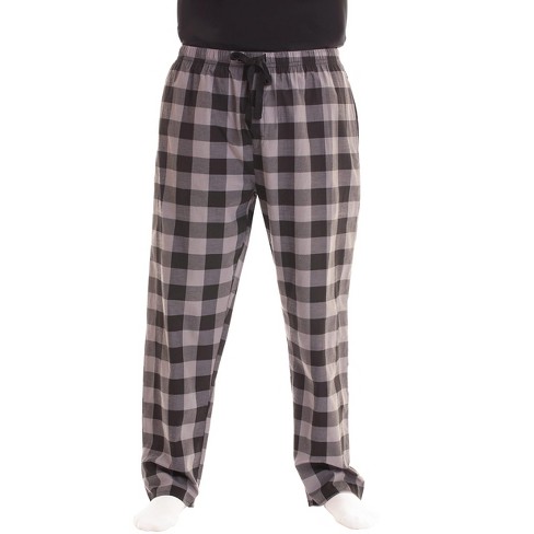 At The Buzzer Mens Buffalo Plaid Pajama Pant With Pockets - Jersey Knit  Sleep Pant 14505-1d-gry-s : Target