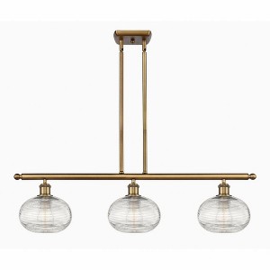 Ithaca - 3 Light Stem Hung Island In Industrial Style-8.75 Inches Tall and 36 Inches Wide - 1 of 1