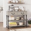 Console Tables for Entryway,  Entryway Table with 2 Drawers, Narrow Sofa Table with Storage Shelves for Living Room, Hallway - 2 of 4