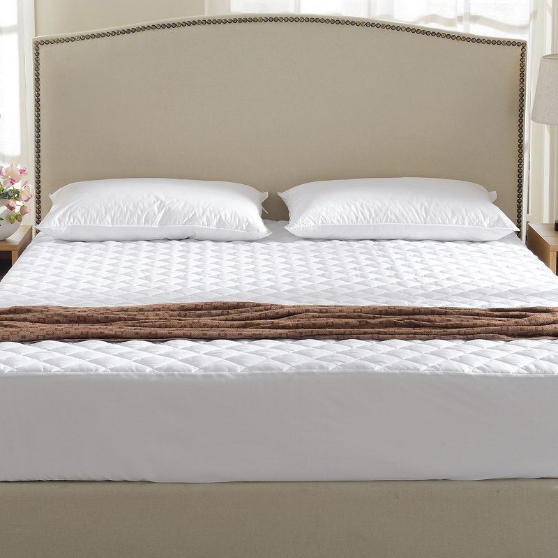 Cheer Collection Quilted Mattress Pad with 15" Deep Fitted Skirt, 5 of 9