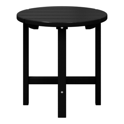 WestinTrends All-Weather Outdoor Patio Round Poly Adirondack Side Table