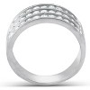 Pompeii3 1 Ct TDW Three Row Channel Set Diamond Wedding Ring 10k White Gold Band - 3 of 4