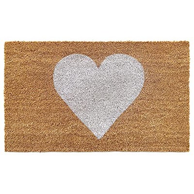 Calloway Mills AZ106762436 Heart Doormat (White 24 In. x 36 In.)