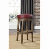 NicBex Set of 2 Bar Stools for Kitchen Island,Counter Bar Stools with Solid Wood Frame,Bar Chairs for Dining Rooms,Kitchens Islands,Red/Brown - 2 of 4