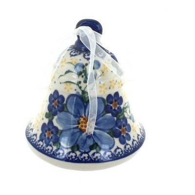 Blue Rose Polish Pottery Daisy Surprise Large Bell