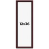 PosterPalooza | Panoramic Shadow Box 1.5" Depth Brown Picture Frame - UV Acrylic, Backing, Hanging Hardware - 2 of 4