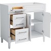 NicBex 36" Bathroom Vanity with/without Sink,Solid Wood&MDF Freestanding Storage Cabinet with 3 Drawers&2 Doors,300lbs Max - 4 of 4
