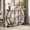 Tribesigns 41.3" Industrial 3-Tier Entryway Table with Arched Metal Frame and Storage Shelves - 3 of 4