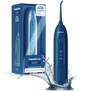 AquaSonic Icon Electric Water Flosser - Rechargeable, Included Jet Tip, Charging Cord, Home & Travel Use - 1 of 4