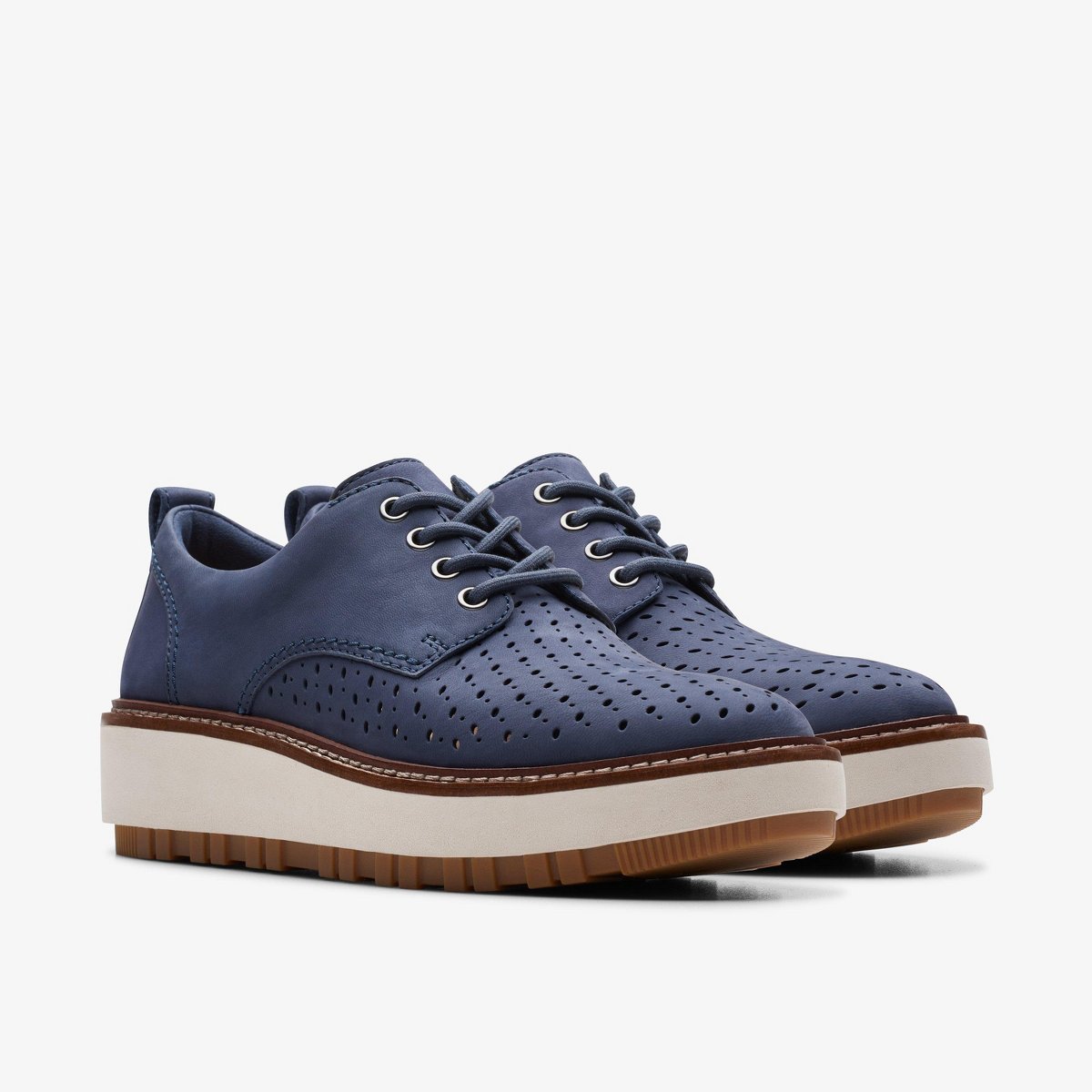 Обувь Clarks Womens Orianna Move Navy Nubuck Shoes 8 Medium — фото 4