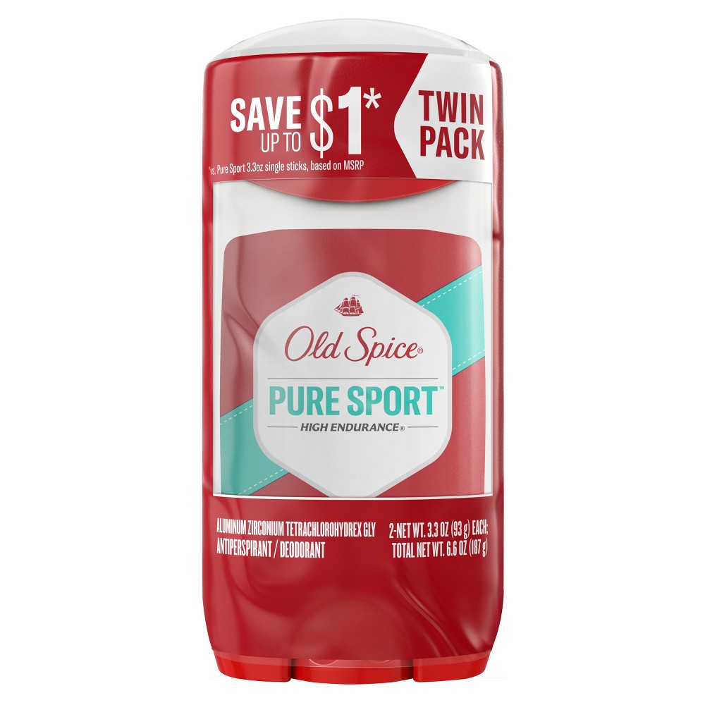 Old Spice High Endurance Anti-Perspirant Deodorant for Men - 3.3oz/2pk