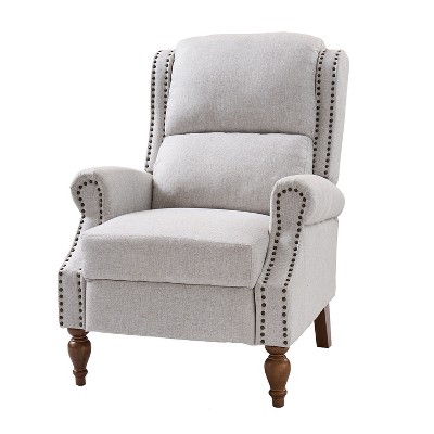 Yanik Wingback Manual Recliner with Solid Wood Legs | HULALA HOME